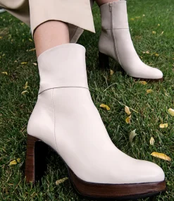 Ulla95 Platform Ankle Boot In Offwhite