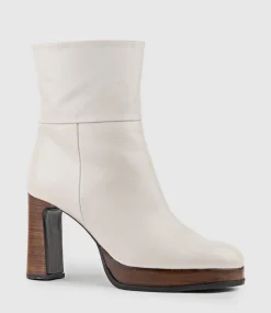 Ulla95 Platform Ankle Boot In Offwhite