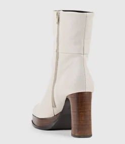 Ulla95 Platform Ankle Boot In Offwhite
