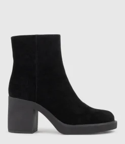 Ultra85 Ankle Boot On Unit In Black Suede
