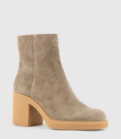 Ultra85 Ankle Boot On Unit In Latte Suede