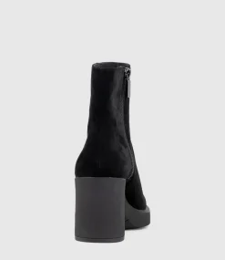 Ultra85 Ankle Boot On Unit In Black Suede
