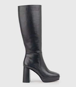 Uma95 Platform Knee High Boot In Black