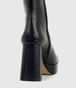Uma95 Platform Knee High Boot In Black