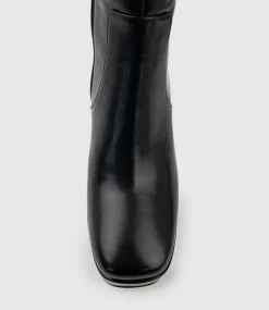 Uma95 Platform Knee High Boot In Black