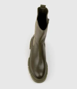 Umi Chukka Boot On Chunky Sole In Khaki