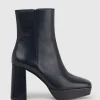 Uriel95 Platform Boot In Black Baby Calf