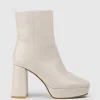 Uriel95 Platform Boot In Nude Baby Calf