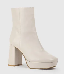 Uriel95 Platform Boot In Nude Baby Calf