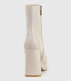 Uriel95 Platform Boot In Nude Baby Calf