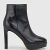 Urina110 Platform Boot In Black Baby Calf
