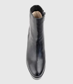 Urina110 Platform Boot In Black Baby Calf