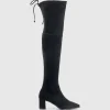 Valor60 Otk Block Heel Boot In Black Suede