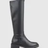 Vaught Stretch Knee High Boot In Black