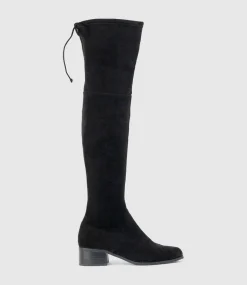 Veda40 Otk Stretch Boot In Black Suede