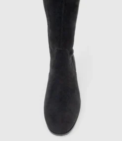 Veda40 Otk Stretch Boot In Black Suede