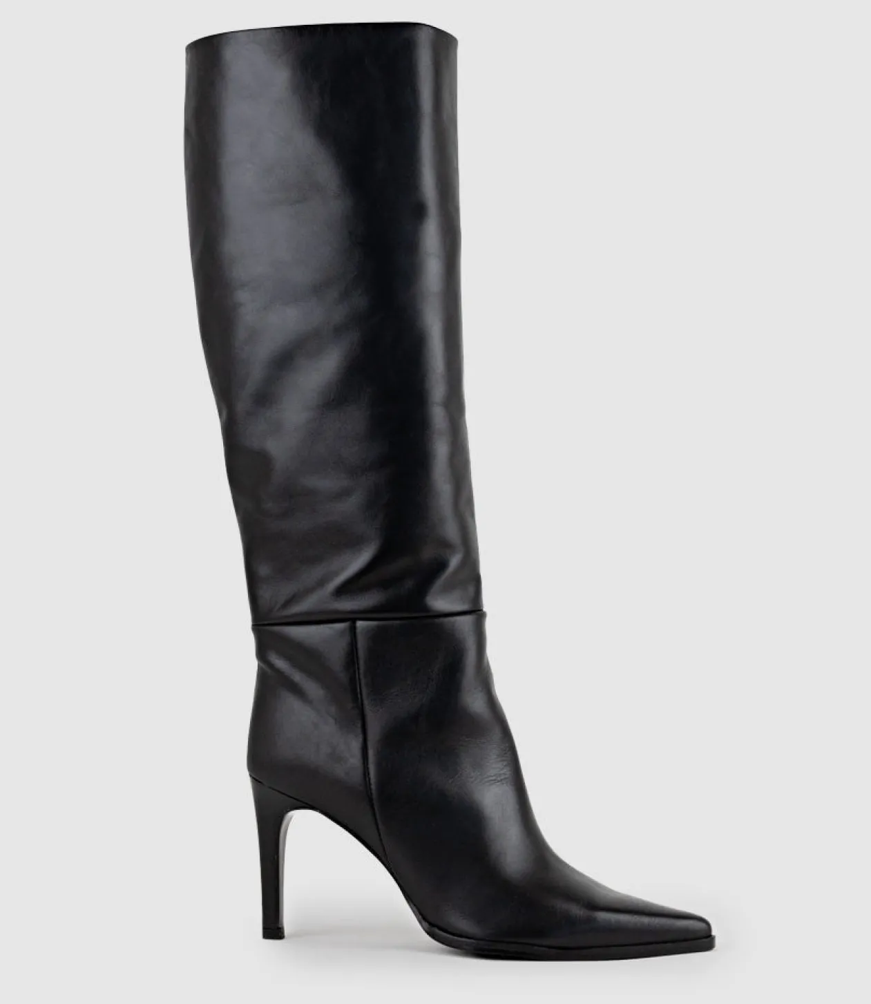 Velia80 Western Knee High Boot In Black