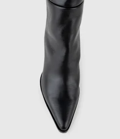 Velia80 Western Knee High Boot In Black