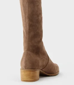 Verin Otk Stretch Boot In Taupe Suede