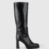 Verita95 Platform Knee High Boot In Black