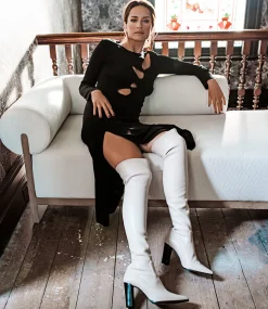 Verone95 Otk Stretch Boot In Offwhite