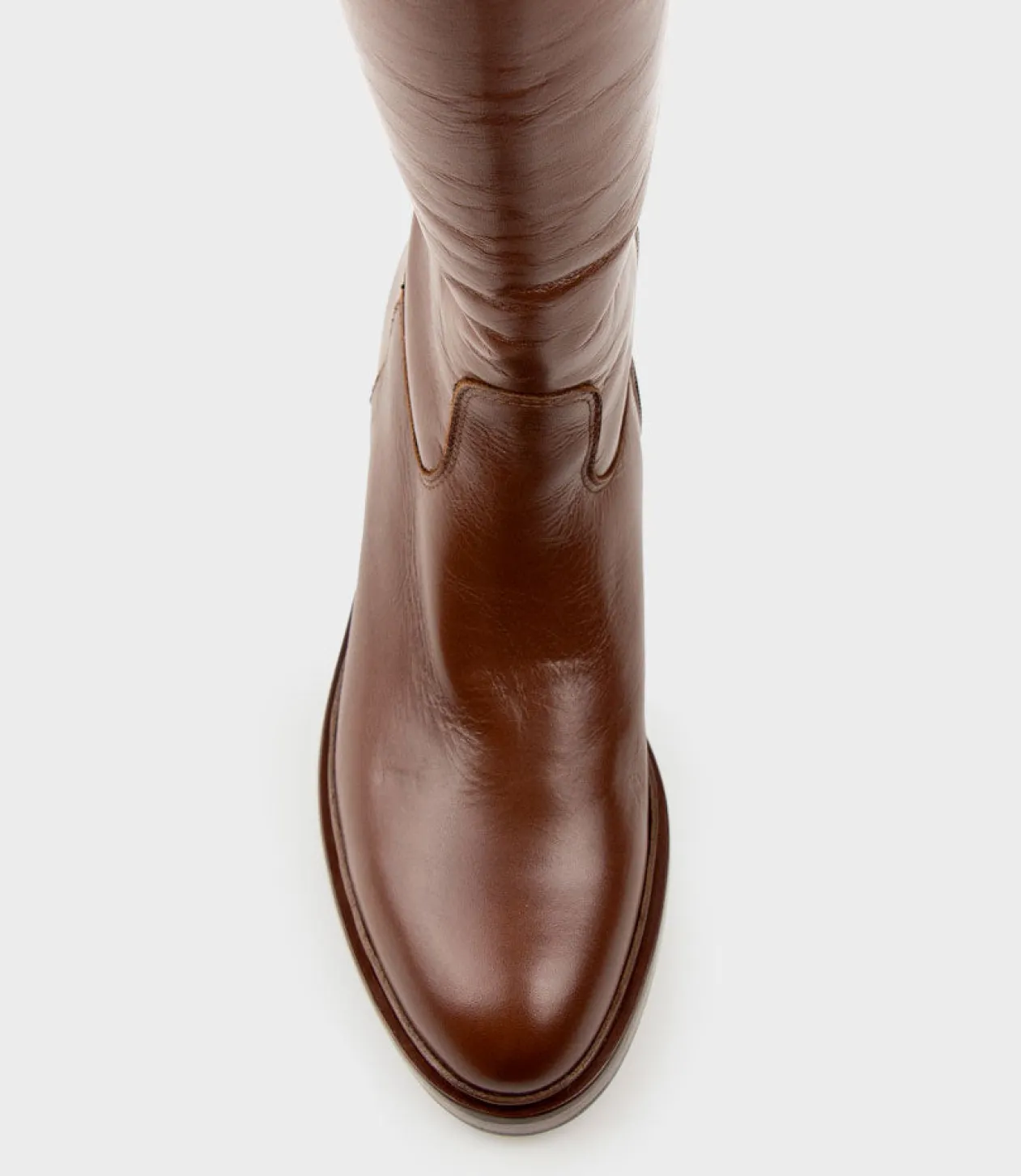 Vola Flat Knee High Boot In Brandy