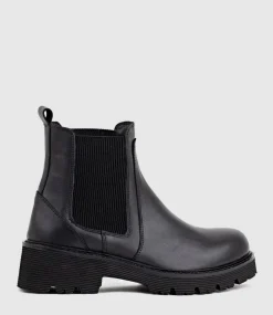 Wayward Ankle Boot With Gusset In Black