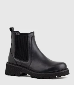 Wayward Ankle Boot With Gusset In Black