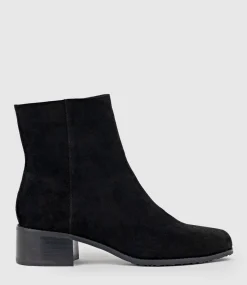 Weston40 Ankle Boot With Zip In Black Suede