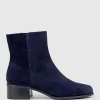 Weston40 Ankle Boot With Zip In Navy Suede