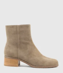 Weston40 Ankle Boot With Zip In Latte Suede