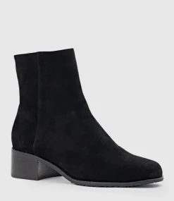 Weston40 Ankle Boot With Zip In Black Suede