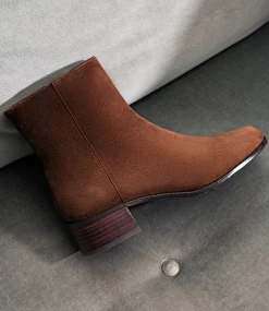 Weston40 Ankle Boot With Zip In Brown Suede