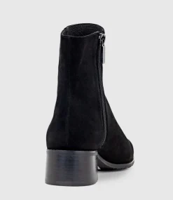 Weston40 Ankle Boot With Zip In Black Suede