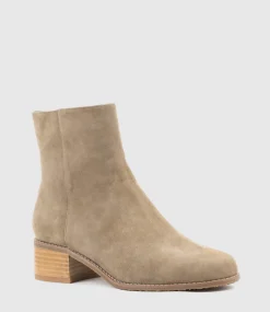 Weston40 Ankle Boot With Zip In Latte Suede