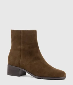 Weston40 Ankle Boot With Zip In Brown Suede