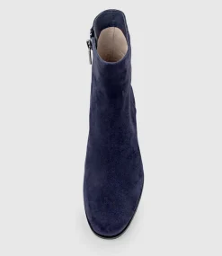 Weston40 Ankle Boot With Zip In Navy Suede