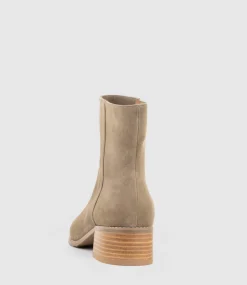 Weston40 Ankle Boot With Zip In Latte Suede