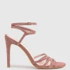 Whimsy100 Multi Strap Sandal In Dusty Rose Suede