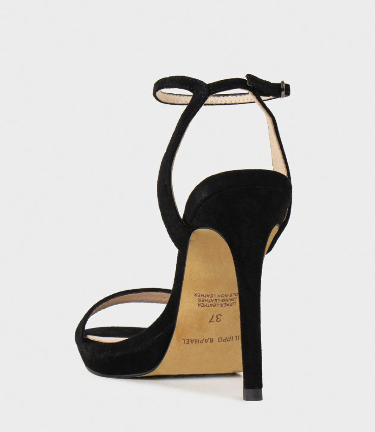 Whisper110 Single Strap Platform Sandal In Black Suede