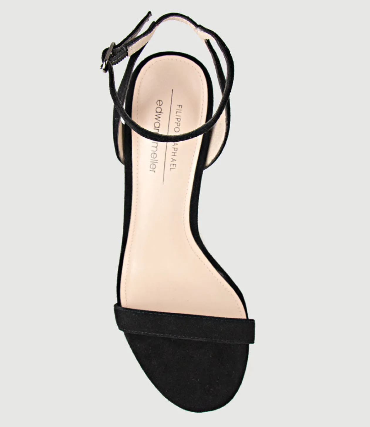 Whisper110 Single Strap Platform Sandal In Black Suede