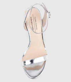 Whisper110 Single Strap Platform Sandal In Silver Mirror