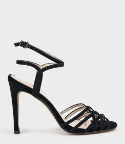 Wilder100 Strappy Sandal In Black Suede