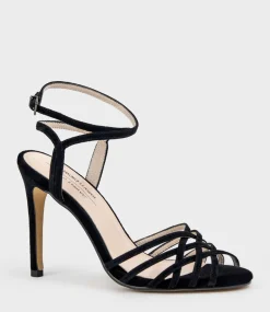Wilder100 Strappy Sandal In Black Suede