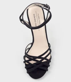 Wilder100 Strappy Sandal In Black Suede
