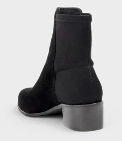 Wiley Half And Half Ankle Boot In Black Suede