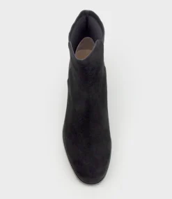 Wiley Half And Half Ankle Boot In Black Suede