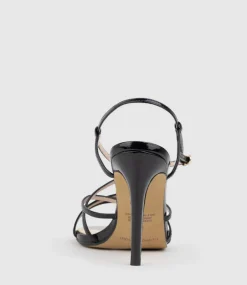 Willa100 Strappy Sandal In Black Patent