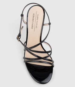 Willa100 Strappy Sandal In Black Patent