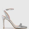 Wisp100 Single Strap Sandal In Silver Sparkle